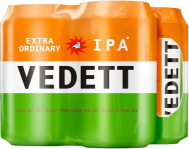 Vedett IPA 4pack met blikjes van 33cl